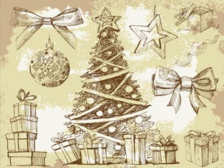 Винтажные новогодние элементы