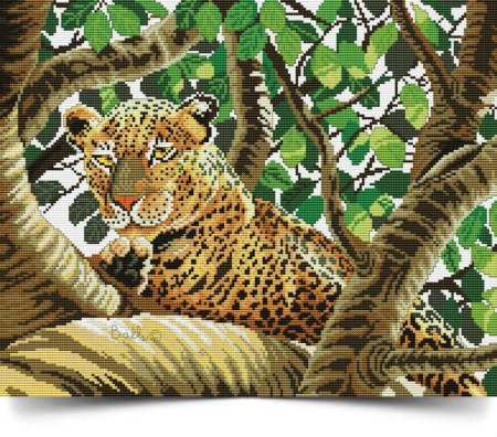 Вышивка бисером леопарды