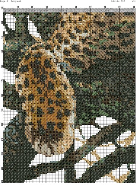 Риолис леопард вышивка