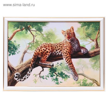 Картина леопард алмазная мозаика