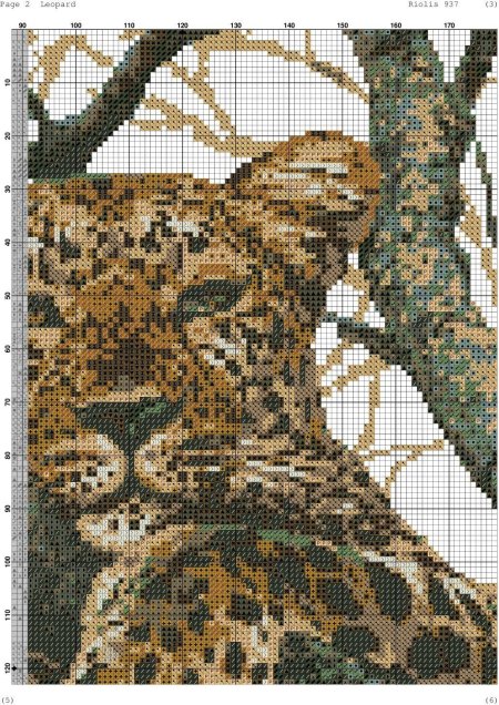 Риолис леопард вышивка