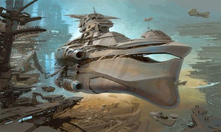 Корабли дизельпанк верфь порт