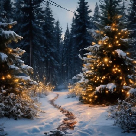 Елка в лесу