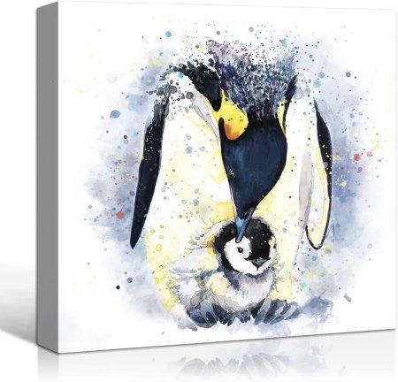 Пингвин гуашью