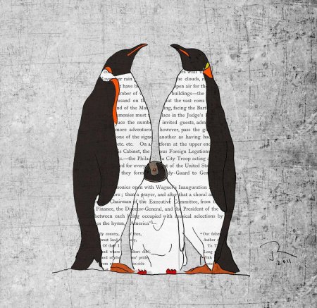 Пингвины коллаж