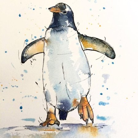 Скетчинг Пингвин