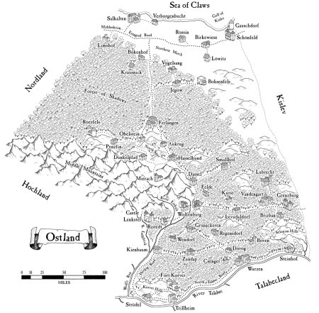 Карта Остланда вархаммер