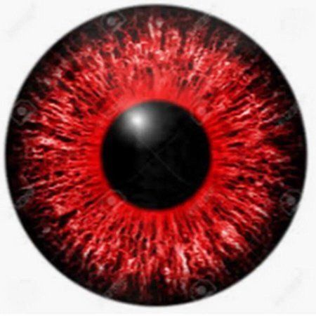 Красный круглый глаз