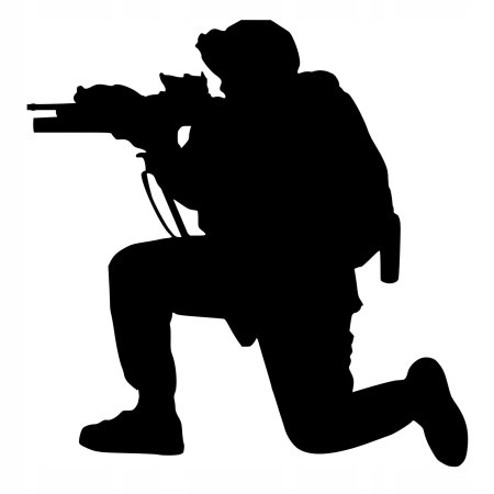 Силуэт военного
