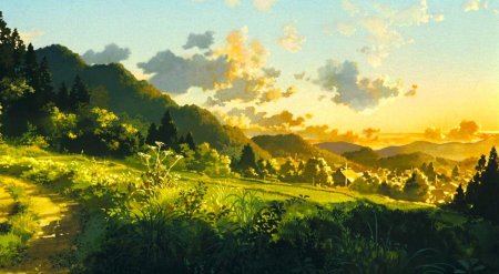 Хаяо Миядзаки пейзажи