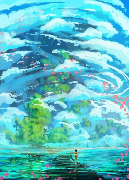 Хаяо Миядзаки пейзажи Унесенные призраками