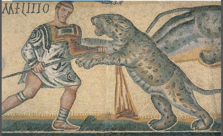 Древний Рим гладиаторские бои мозаика