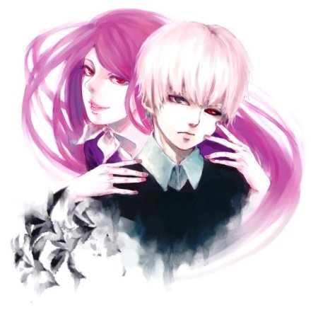 Ризе Камиширо и Канеки Кен