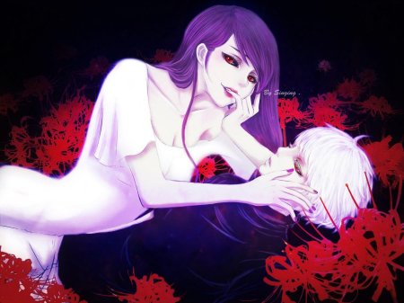 Ризе Камиширо и Канеки Кен