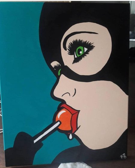 Женщина кошка поп арт картинки