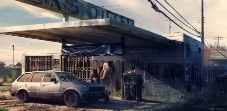 Заброшенная заправка зомби апокалипсис