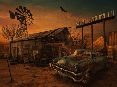 Заброшенная заправка зомби апокалипсис