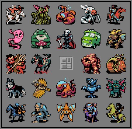 Пиксельные монстры