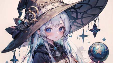 Аниме девушка в шляпе