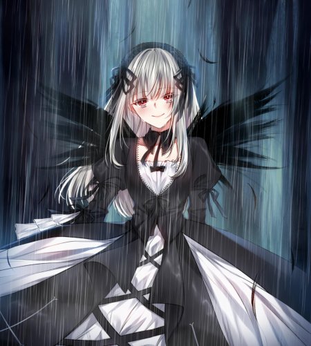 Аниме арты Суигинто с белыми волосами