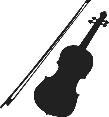 Силуэты музыкальных инструментов