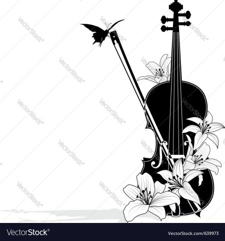 Скрипка векторный клипарт
