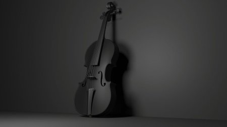 Skripka na chornom fone