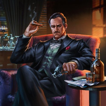 Дон Корлеоне с сигарой и виски
