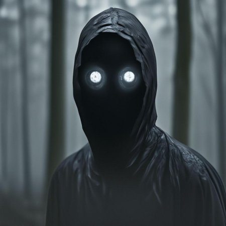 Чёрный человек с белыми глазами