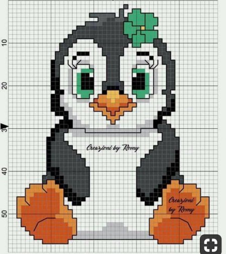 Вышивка крестом Пингвин