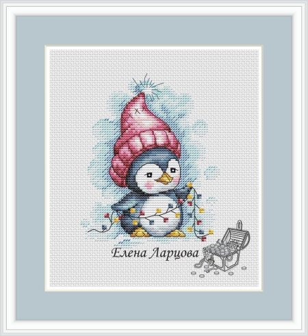 Вышивка крестом Пингвин