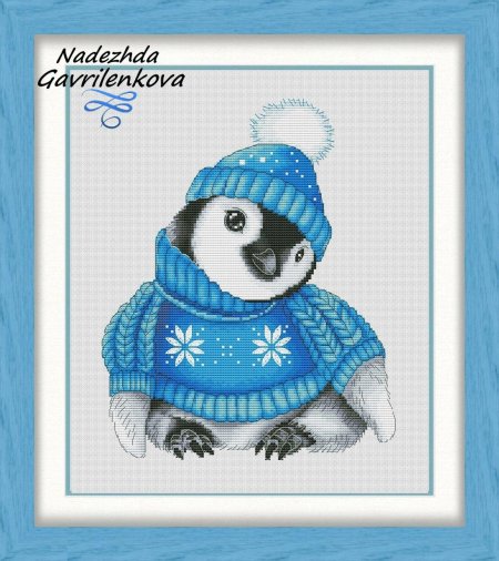 Мишка бирюза вышивка