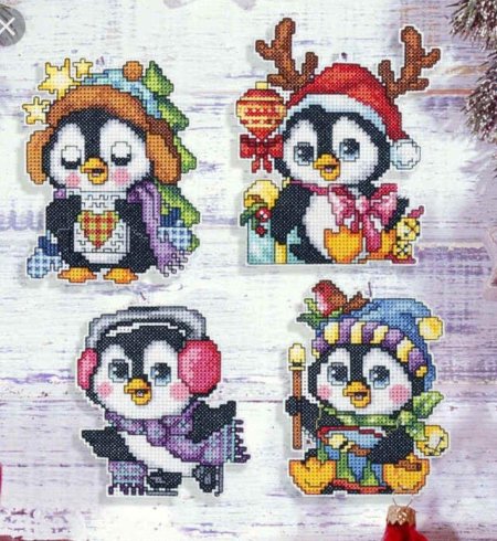 Вышивка крестом Пингвин