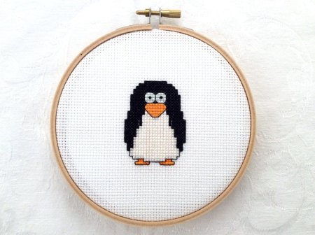 Вышивка крестом Пингвин