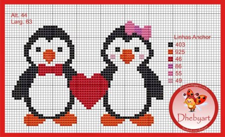 Вышивка крестом Пингвин