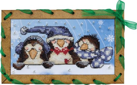 Набор для вышивки "пингвинчики"