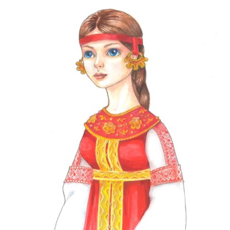 Варвара-Краса длинная коса рисунок