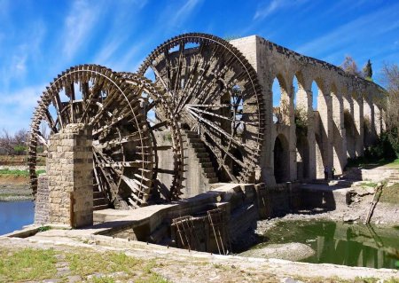 Водяная мельница древняя Греция