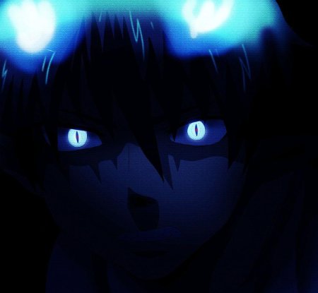 Рин Окумура светящиеся глаза