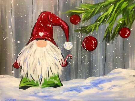Hopeful Snowman Acrylic Painting