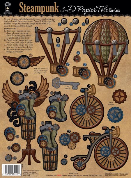 Бумага для скрапбукинга стимпанк