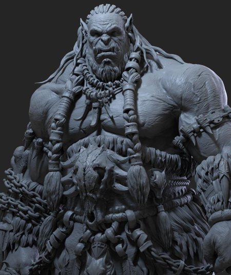 Орк варкрафт Zbrush