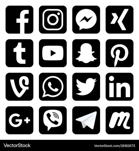 Чёрные иконки приложений