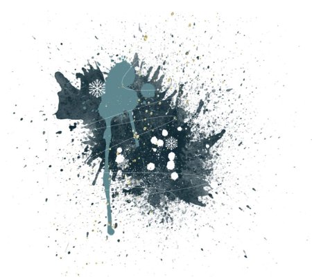 Клякса акварель