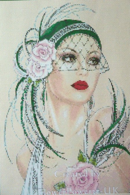 Дама в шляпе вышивка крестом