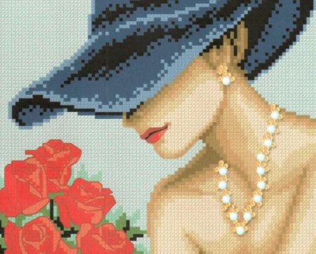 Набор для вышивания «Искусница» 416 набор "(МБ) леди в шляпе"