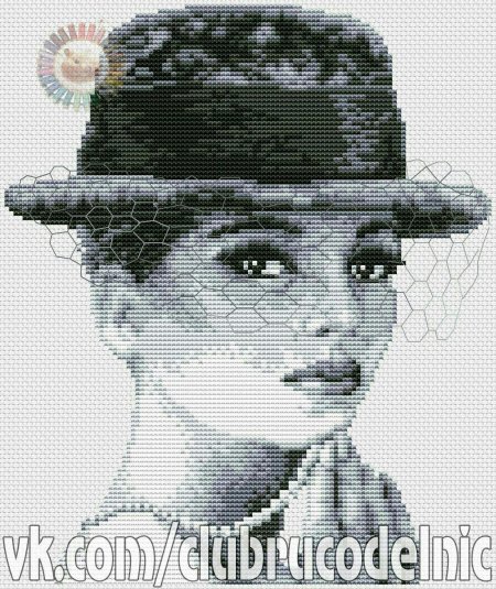 Вышивка крестом дамы в шляпках