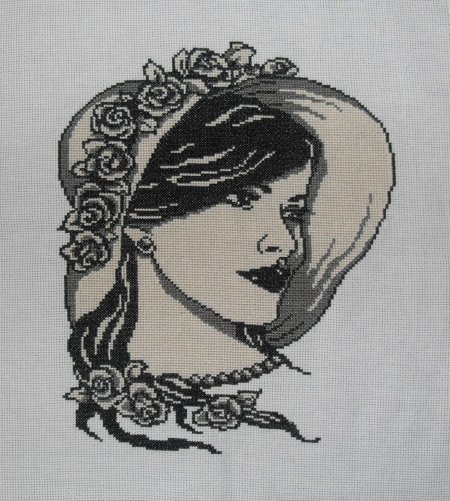 Монохромная вышивка крестом схемы