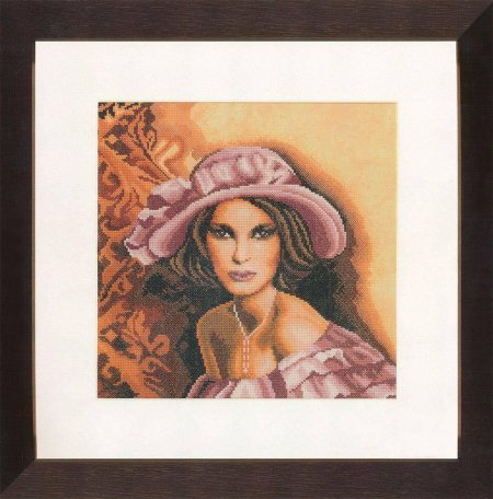 PN-0168602 набор для вышивки крестом Lanarte Lady with hat "девушка в шляпке"