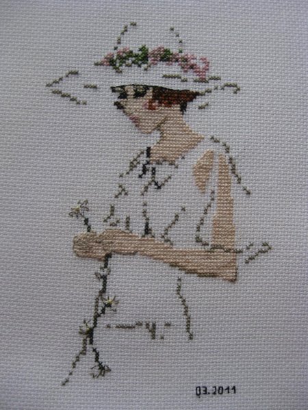 Вышивка девушка